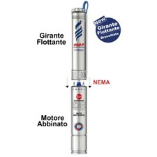 POMPA SOMMERSA PEDROLLO HP 1,5 V400 TRIFASE 4SR4/12 