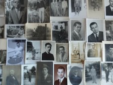 lotto 50 foto vintage tematiche soggetti maschili - vari formati