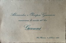 Partecipazione nascita 1935 - partecipazione,