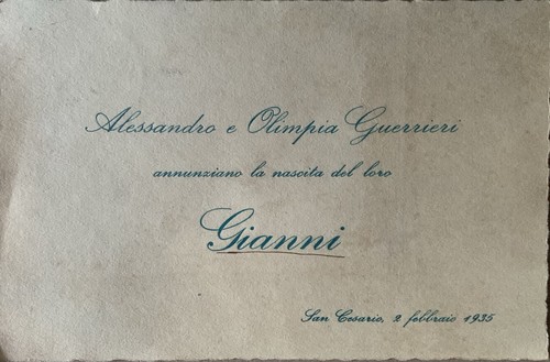 Partecipazione nascita 1935 - partecipazione,