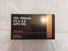 Sigma 135-400mm F4.5-5.6 APO DG obiettivo, tappo, custodia, cinturino e scatola