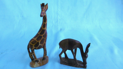 Scultura giraffa antilope - e,