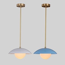 Pair of Brass Pendant Lamps