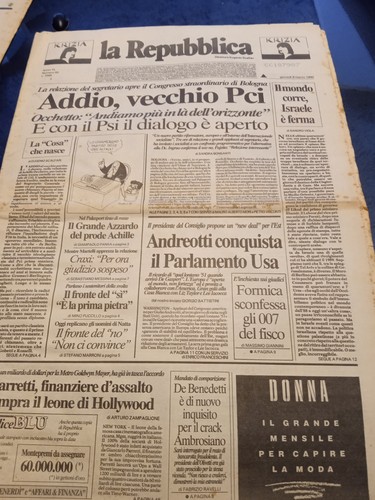 Giornale storico addio - storico,