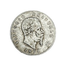 Italie 5 Lire 1871 R Rome