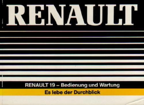 Renault r19 manuale uso - r,
