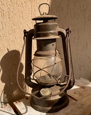 Feuerhand N275 Baby, German, antique hurricane oil gas,primitive rusty lantern