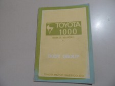 06.1968 Toyota 1000 Body shop repair manual Werkstatthandbuch