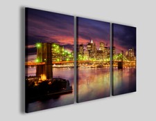 Quadri città New york bridge