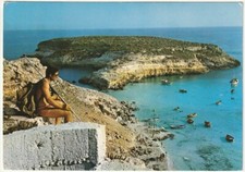 LAMPEDUSA - AGRIGENTO - L'ISOLA DEI CONIGLI E LA SPIAGGIA - VIAGG. 1974 -49379-