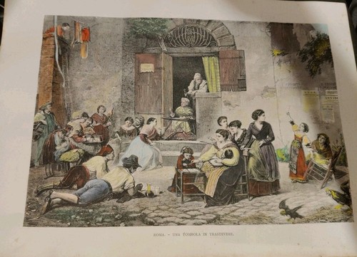 Incisione giochi tombola - giochi,