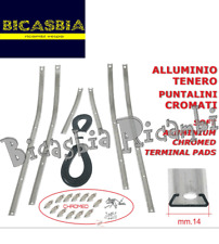 15386 - STRISCE PEDANA ALLUMINIO MORBIDO PUNTALINI CROMATI VESPA 50 SPECIAL R L