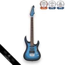 Aria Pro II MACSTD Chitarra elettrica blu metallizzato modello standard Tremolo