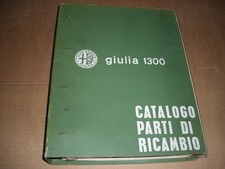 ALFA ROMEO MANUALE CATALOGO PARTI DI RICAMBIO " ALFA GIULIA 1300 " DEL 1965