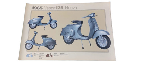 Poster plastificato vespa - poster, 125