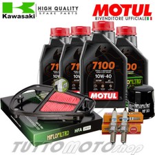 Tagliando KAWASAKI VN Vulcan Custom 900 2009 2010 Olio Motul 7100 Filtri Candele