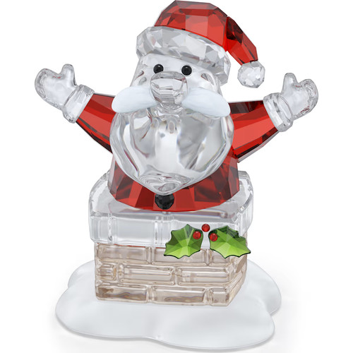 Statuina babbo natale camino - natale,