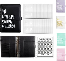 Quaderno Risparmio Soldi, Nero Challenge Del Risparmio, Finta Pelle Agenda Rispa