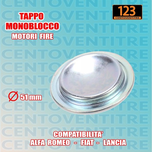 Tappo monoblocco 51mm motori - 51mm,