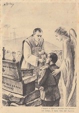 A4570) WW2, L'ANGELO E IL SOLDATO, CAPPELLANO MILITARE MESSA AL CAMPO. VIAGGIATA