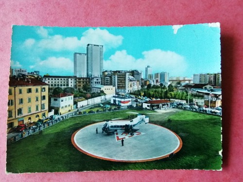 Cartolina milano eliporto - cartolina,