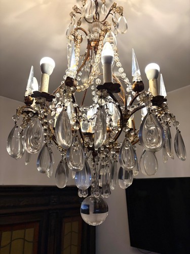 Lampadario antico ottocento - lampadario,