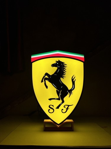 Ferrari insegna targa luminosa - ferrari,