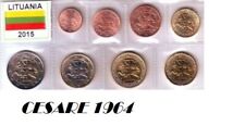 LITUANIA  EURO  SERIE  COMPLETA  8 MONETE ANNI MISTI  F.D.C.  UNC   IN BLISTER