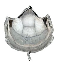 Piatto foglia argento sterling