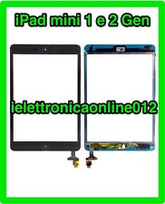 Nero Per APPLE iPad mini 1 e 2 TOUCH SCREEN VETRO SCHERMO Completo di IC