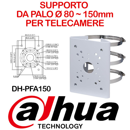 Staffa palo per telecamere - palo,