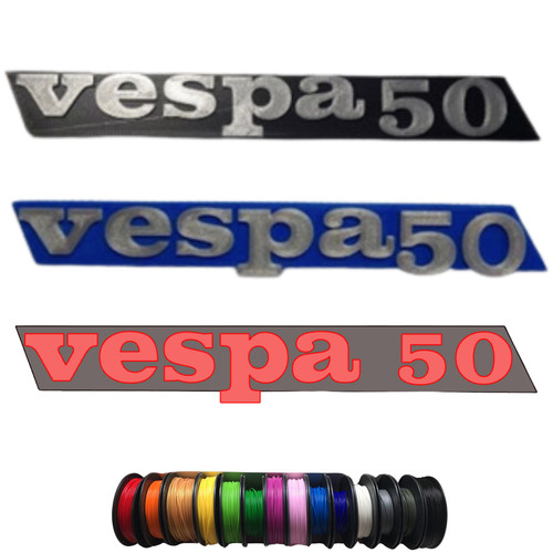 Targhetta vespa piaggio - 50, hp