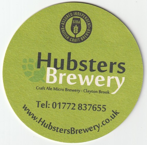 Beer mat hubsters brewery - -,