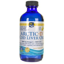 Nordic Naturals Olio di fegato di merluzzo artico con Vit D e limone, 237 ml