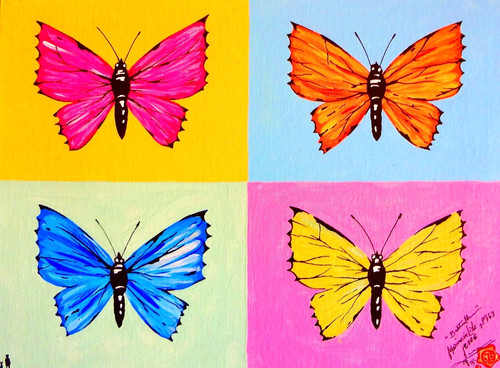 Quadro farfalla tela - tela, di