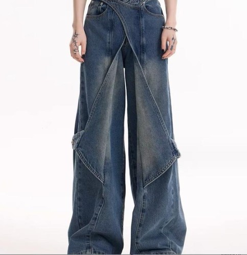 Jeans uomo blu nero fibbia