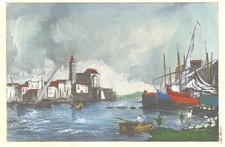 TRANI ,    stampa dipinta a