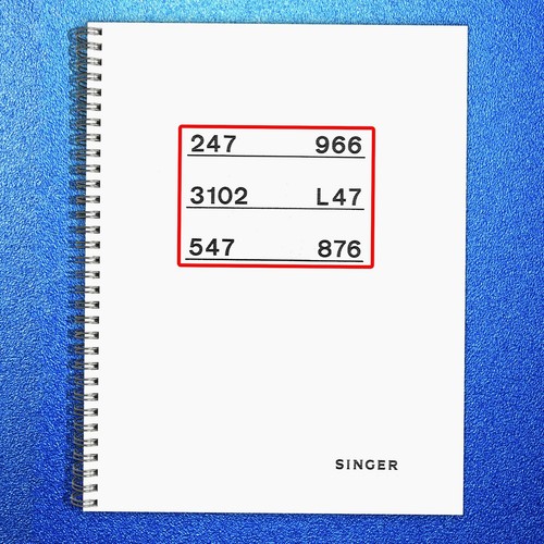 Singer 247 547 - 247, 3102