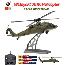 Wltoys K170 Elicottero RC Brushless, UH-60L Black Hawk, RTF 4-CH Aircraft
