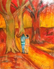 Dipinto ad olio espressionista