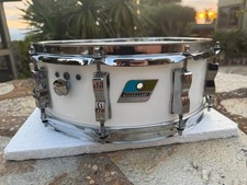 RARO tamburo rullante Ludwig 10 LUG Vistalite bianco opaco acrilico 5x14