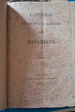 CAPITOLO RELATIVO AL GIUOCO