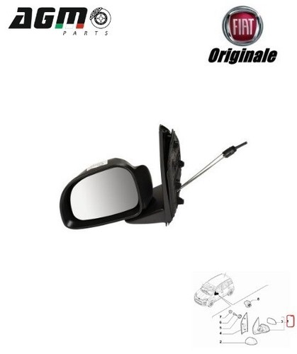 Specchio retrovisore manuale - retrovisore,