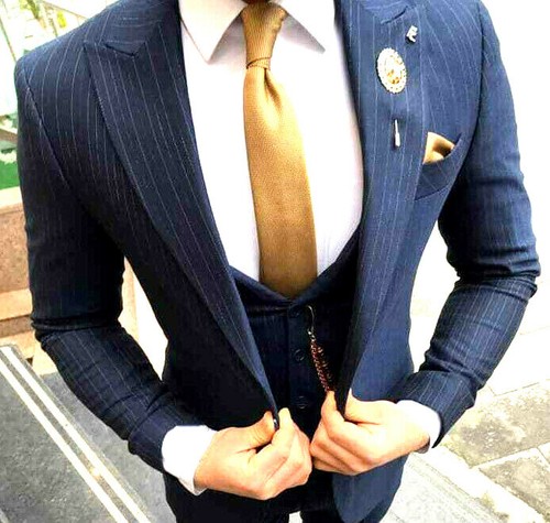 Designer business blu gessato - designer,
