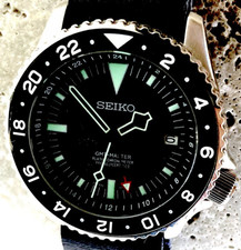 Mod NH34 SKX GMT UTC Diver 007 Ocean Turtle Marina 42 mm scheletro 3 fusi orari
