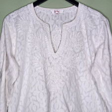 Top tunica Amaya cotone bianco