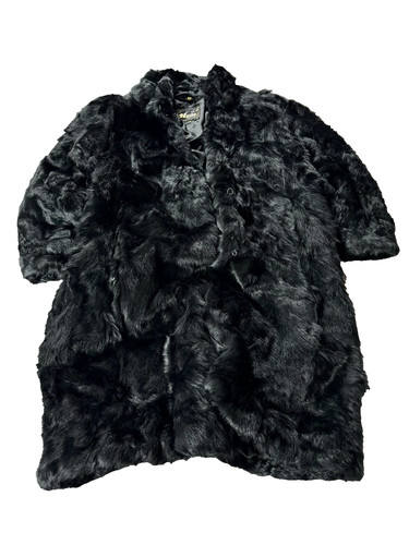 Cappotto pelliccia vera nero