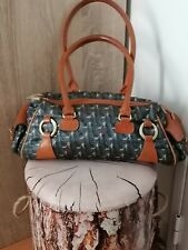 BORSA DONNA BLU STAMPA SCARPE COL TACCO