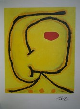 Fotolitografia numerata e firmata di Arturo Carmassi - Giallo (21x28)