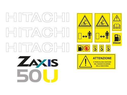 Kit adesivi escavatore hitachi - escavatore,